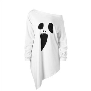 👻Halloween Scream Ghost Off the Shoulder Shirt!👻